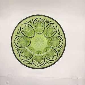Vintage Green Glass Plate